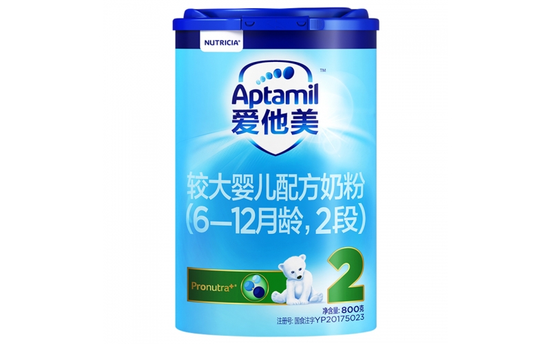 愛他美（Aptamil） 較大嬰兒配方奶粉（6–12月齡，2段） 800g