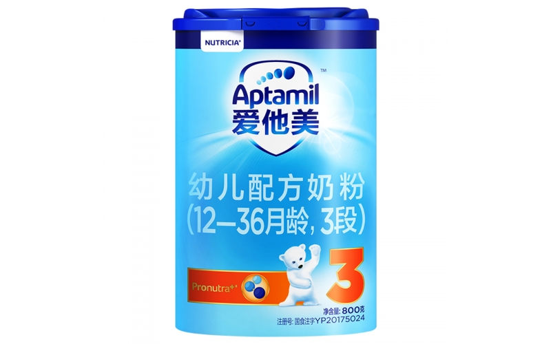 愛他美（Aptamil） 幼兒配方奶粉（12–36月齡，3段）800g