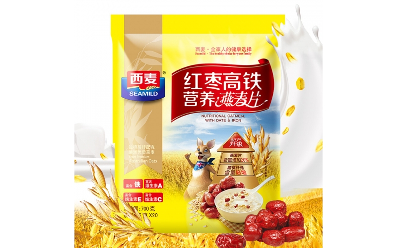西麥 燕麥片 西澳陽(yáng)光 營(yíng)養(yǎng)早餐食品 紅棗牛奶營(yíng)養(yǎng)好搭檔 谷物代餐麥片560g（28g-20小袋）獨(dú)立包裝