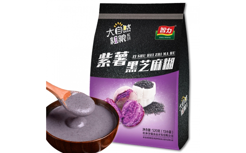 智力 營養(yǎng)早餐 紫薯黑芝麻糊 智力燕麥片旗下產(chǎn)品 獨立小包裝520g （40g-13小袋）